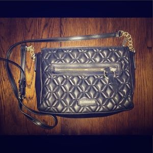 Anne Klein black leather purse